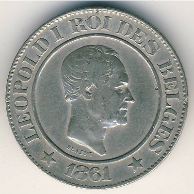 Belgium, 20 centimes, 1860–1861