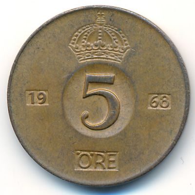 Sweden, 5 ore, 1968