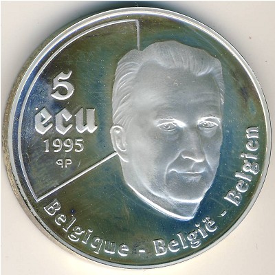 Belgium., 5 ecu, 1995