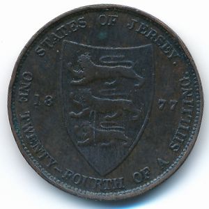 Jersey, 1/24 shilling, 1877