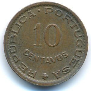 Mozambique, 10 centavos, 1960