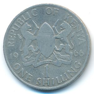 Kenya, 1 shilling, 1966