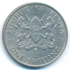 Kenya, 1 shilling, 1971