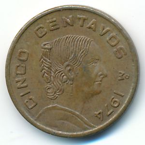 Mexico, 5 centavos, 1974