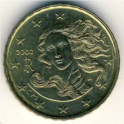 Italy, 10 euro cent, 2002–2007