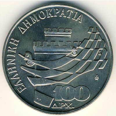 Греция, 100 драхм (1988 г.)