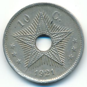 Бельгийское Конго, 10 сентим (1921 г.)