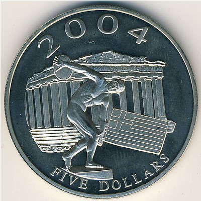 Liberia, 5 dollars, 2003