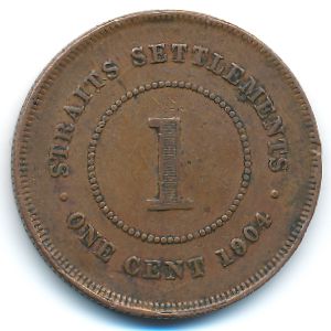 Стрейтс-Сетлментс, 1 цент (1904 г.)