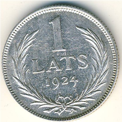 Latvia, 1 lats, 1923–1924