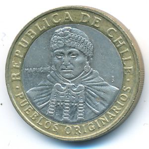 Chile, 100 pesos, 2010