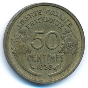 Франция, 50 сентим (1938 г.)