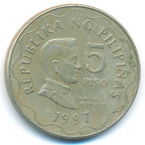 Philippines, 5 piso, 1997