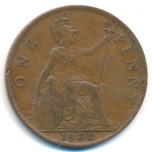 Великобритания, 1 пенни (1930 г.)