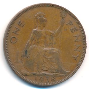 Great Britain, 1 penny, 1938