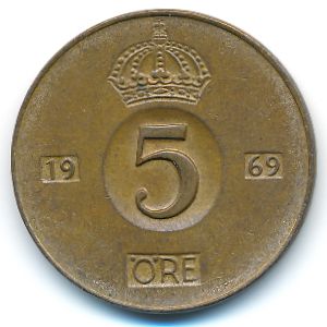 Sweden, 5 ore, 1969