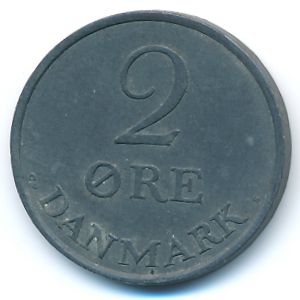 Denmark, 2 ore, 1956