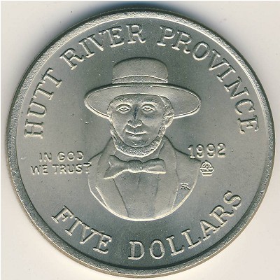 Хатт Ривер., 5 долларов (1992 г.)