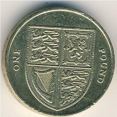 Great Britain, 1 pound, 2008–2015