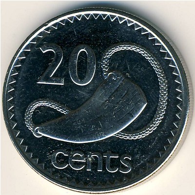 Fiji, 20 cents, 1990–2006