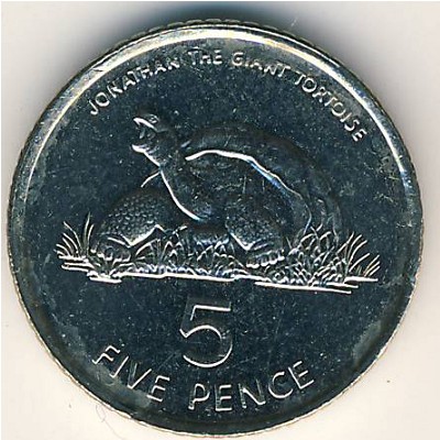 Остров Святой Елены и острова Вознесения, 5 пенсов (1998–2015 г.)