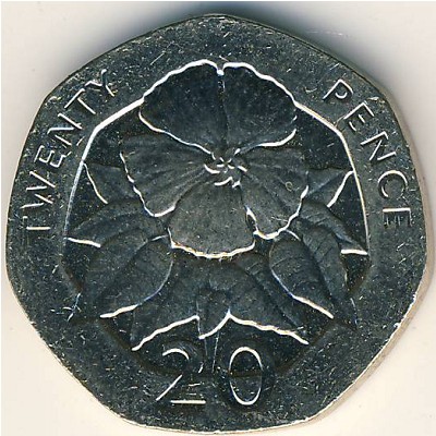 Остров Святой Елены и острова Вознесения, 20 пенсов (1998–2015 г.)