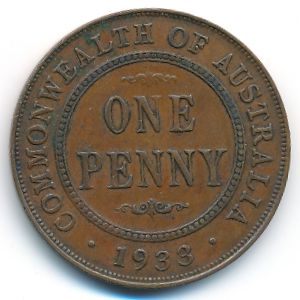 Australia, 1 penny, 1933