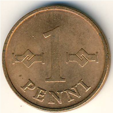 Финляндия, 1 пенни (1963–1969 г.)