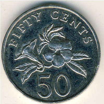 Singapore, 50 cents, 1992–2012