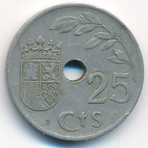 Испания, 25 сентимо (1937 г.)