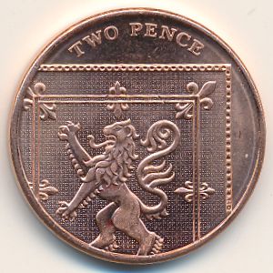 Великобритания, 2 пенса (2015–2019 г.)