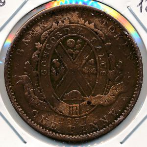 Нижняя Канада, 1 пенни (1837 г.)