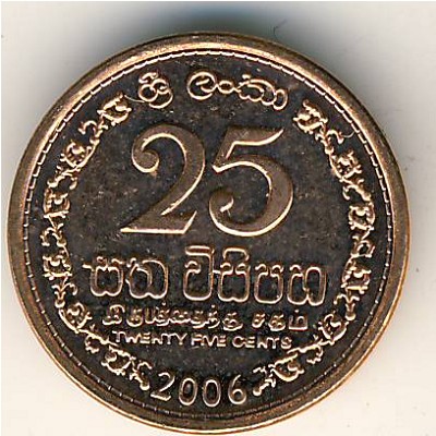Sri Lanka, 25 cents, 2005–2009
