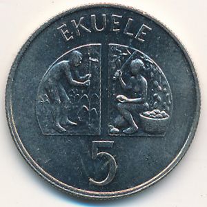 Equatorial Guinea, 5 ekuele, 1975
