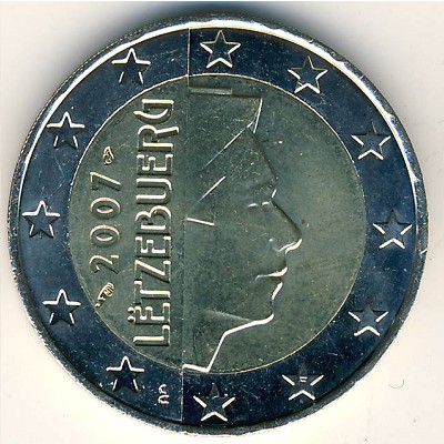 Luxemburg, 2 euro, 2007–2020