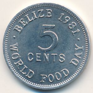 Белиз, 5 центов (1981 г.)