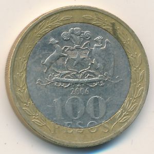 Чили, 100 песо (2006 г.)