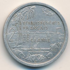 French Oceania, 2 francs, 1949