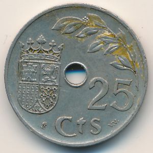 Испания, 25 сентимо (1937 г.)