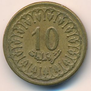 Тунис, 10 миллим (1960 г.)