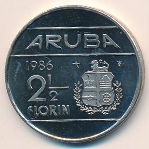 Aruba, 2 1/2 florin, 1986–2010
