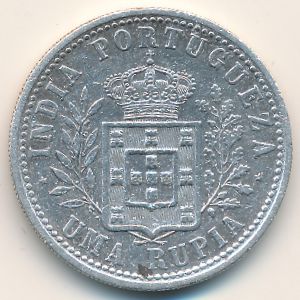 Portuguese India, 1 rupia, 1903–1904