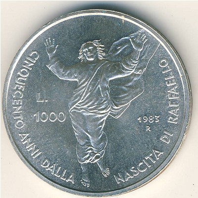 San Marino, 1000 lire, 1983