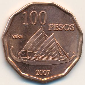 Easter Island., 100 pesos, 2007–2014