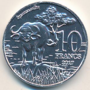 Katanga., 10 francs, 2017