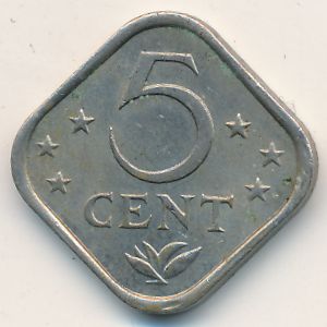 Antilles, 5 cents, 1975