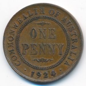 Australia, 1 penny, 1924