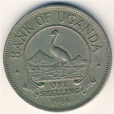 Uganda, 1 shilling, 1966–1975