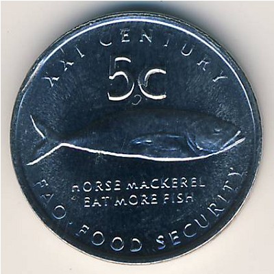 Namibia, 5 cents, 1999–2000