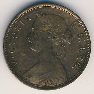 Newfoundland, 1 cent, 1865–1896
